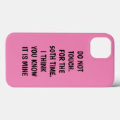 Grappig gedicht Raak roze iPhone-hoesje niet aan Case-Mate iPhone Case (Achterkant (horizontaal))