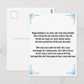 Grappig gedicht voor 60-jarige vrouw briefkaart (Voorkant / Achterkant)