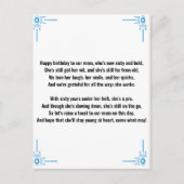 Grappig gedicht voor 60-jarige vrouw briefkaart (Voorkant)