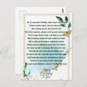 Grappig Gedicht Voor Moeders Verjaardag Briefkaart (Voorkant / Achterkant)