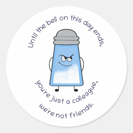 Grappig gedicht Zout Koppel Sticker "Niet Vrienden (Voorkant)