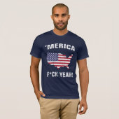 Grappig gedoe - AMERIKA, F*CK YEAH! T-shirt (Voorkant volledig)