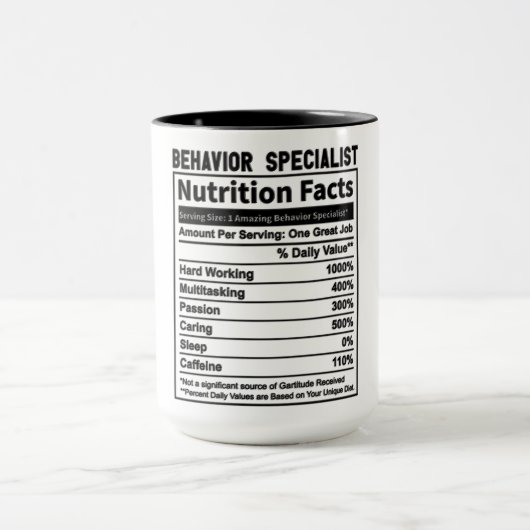 Grappig gedrag Specialist Voeding Feiten Mok (Midden)