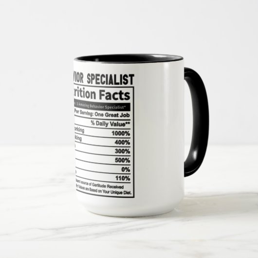 Grappig gedrag Specialist Voeding Feiten Mok (Voorkant rechts)