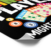 Grappig gedrag van de bingingspeler: kan goed en w poster (Hoek)