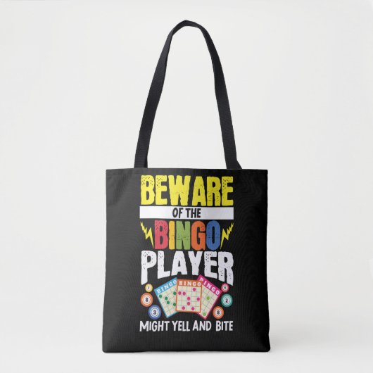 Grappig gedrag van de bingingspeler: kan goed en w tote bag (Voorkant)