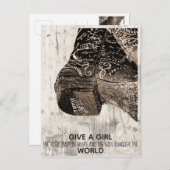 Grappig Geef Een Meisje Het Juiste Paar Laarzen Br Feestdagenkaart (Voorkant / Achterkant)