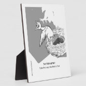 Grappig geef me moed plaque fotoplaat (Zijkant)