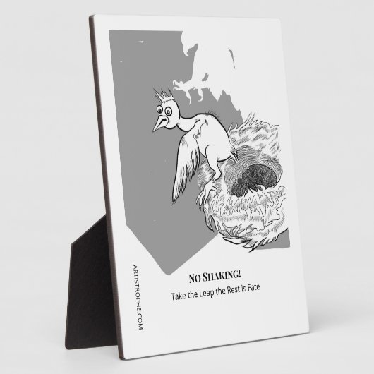 Grappig geef me moed plaque fotoplaat (Zijkant)