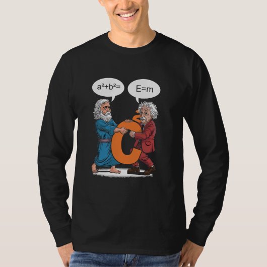 Grappig Geek Outfit Nerd Kostuum Pythagoras vs Ein T-shirt (Voorkant)