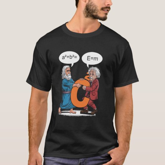 Grappig Geek Outfit Nerd Kostuum Pythagoras vs Ein T-shirt (Voorkant)