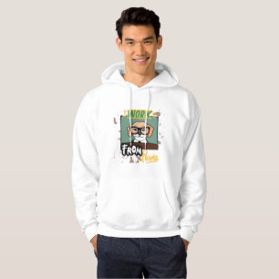 Grappig Geeky Dog Werk Van Thuis Hoodie
