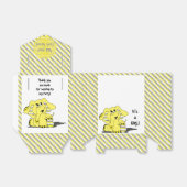 Grappig geel Chevron Gekke Olifant Party FavorBox Bedankdoosjes (Uitgevouwen)