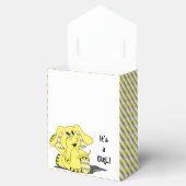 Grappig geel Chevron Gekke Olifant Party FavorBox Bedankdoosjes (Geopend)