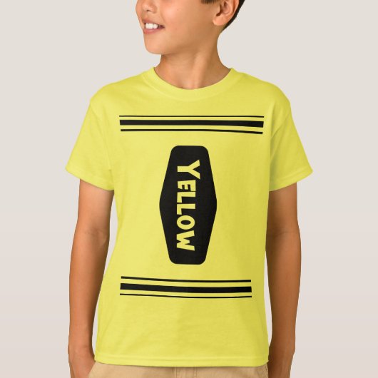 Grappig geel Crayon Halloween kostuum T-shirt (Voorkant)