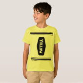 Grappig geel Crayon Halloween kostuum T-shirt (Voorkant volledig)