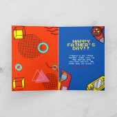 Grappig geel draagbaar Vaderdag Wenskaart Kaart (Binnen)