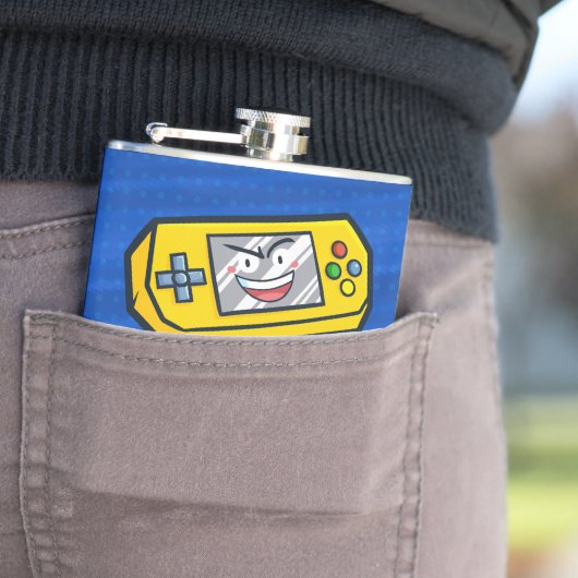 Grappig geel draagbare Vaderdag groet Heupfles (Voorbeeld)