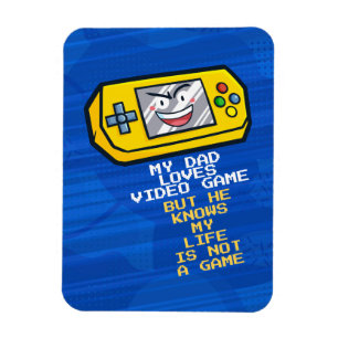 Grappig geel draagbare Vaderdag groet magneet