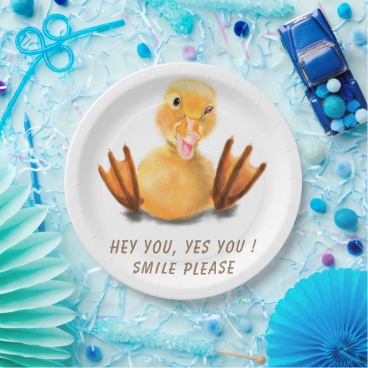 Grappig Geel Eend Papier Borden - aangepaste tekst Papieren Bordje (Feest)