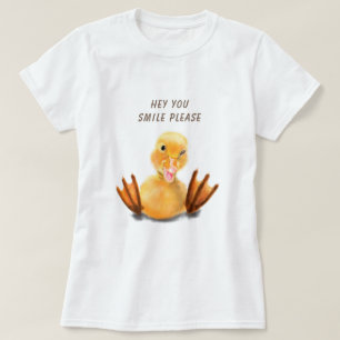Grappig Geel Eend T-shirt met Opvallende Tekst