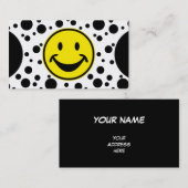 Grappig geel en Stip + je rug. en ideeën Visitekaartje (Voorkant / Achterkant)