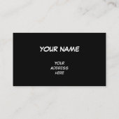 Grappig geel en Stip + je rug. en ideeën Visitekaartje (Achterkant)