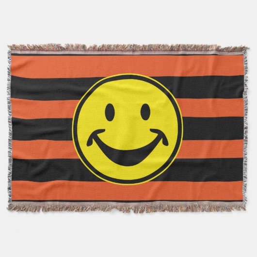 Grappig geel en strepen + je rug. en idee deken (Voorkant)