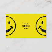 Grappig geel en strepen + je rug. en idee visitekaartje (Achterkant)