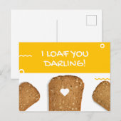 Grappig Geel Geroosterd Brood Met Kaas Briefkaart (Voorkant / Achterkant)