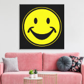 Grappig geel + je rug. en ideeën canvas afdruk (Insitu (Woonkamer))