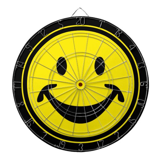 Grappig geel + je rug. en ideeën dartbord (Voorkant)