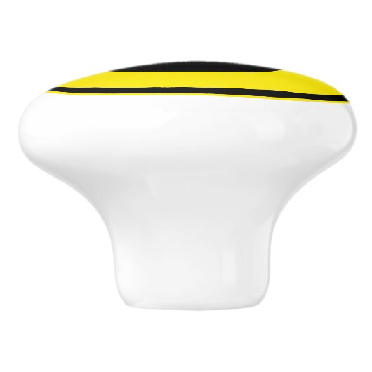 Grappig geel + je rug. en ideeën keramische knop (Zijkant)