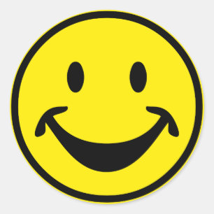 Grappig geel + je rug. en ideeën ronde sticker