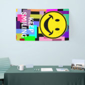 Grappig geel + je rug. en ideeën spandoek (Beurs)