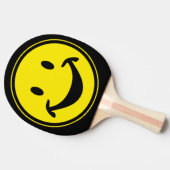 Grappig geel + je rug. en ideeën tafeltennisbatje (Zijkant)