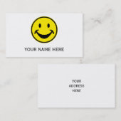 Grappig geel + je rug. en ideeën visitekaartje (Voorkant / Achterkant)