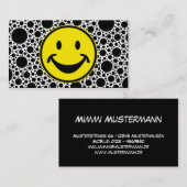 Grappig geel + je rug. en ideeën visitekaartje (Voorkant / Achterkant)