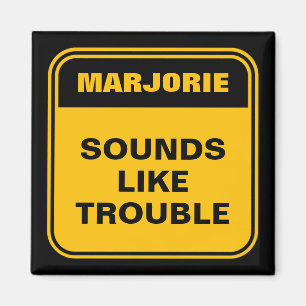 Grappig geel klinkt als problemen gepersonaliseerd magneet