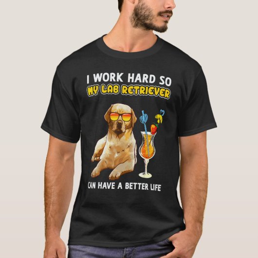 Grappig Geel Lab T-shirt Labrador Retriever Liefhe (Voorkant)