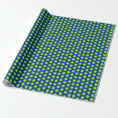 Grappig Geel Pickleball Patroon Cadeaupapier (Uitgerold)