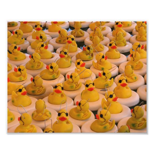 Grappig Geel Rubber Ducks 10x8 Foto Afdruk (Voorkant)