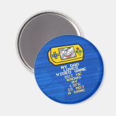 Grappig geel spel draagbare Vaderdag groet Magneet (Voorkant / Achterkant)