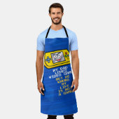 Grappig geel spel draagbare Vaderdag groet Schort (Gedragen)