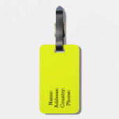 GRAPPIG GEEL Stop! JE VINDT MIJN EIGENAAR NIET LEU Bagagelabel (Achterkant verticaal)