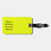 GRAPPIG GEEL Stop! JE VINDT MIJN EIGENAAR NIET LEU Bagagelabel (Achterkant horizontaal)