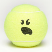 Grappig geel tennisbal met schattig spookgezicht tennisballen (Voorkant)