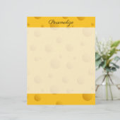 Grappig geel zwitserse kaastextuur, schrijfpapier (Staand voorkant)