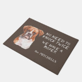 Grappig Geen behoefte om te kloppen Twee Boxer Dog Deurmat (Schuin)