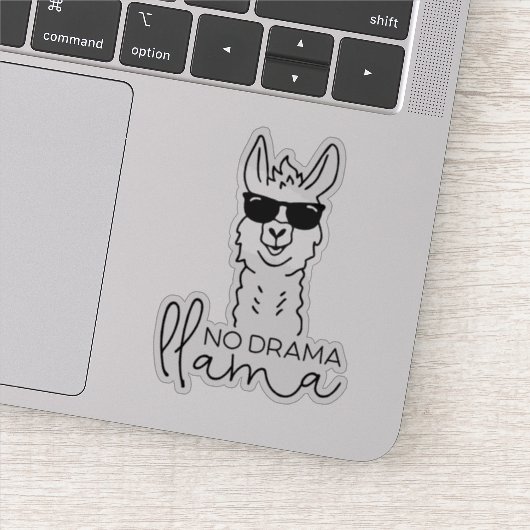 Grappig Geen Drama Cool Llama Sticker (Detail)